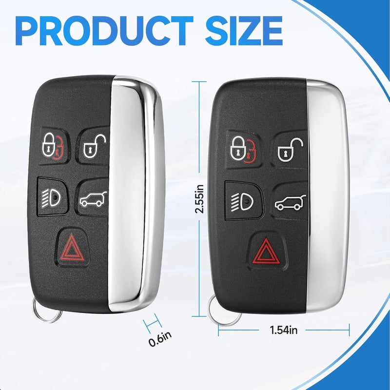 LYFUCESS Smart Key Fob Replacement Fits for Land Rover Discovery 15-18 Discovery Sport 16-18 LR 2 13-14 LR 4 12-17 Rover 11-17 Rover Sport 11-17 Rover Evoque 12-17 Jaguar F-Pace F-Type XE XF XJ - Image 5